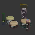 Perfume Cosmetics With Cream Jars Serum Tube Lipstick And Black Gold Luxury Packaging