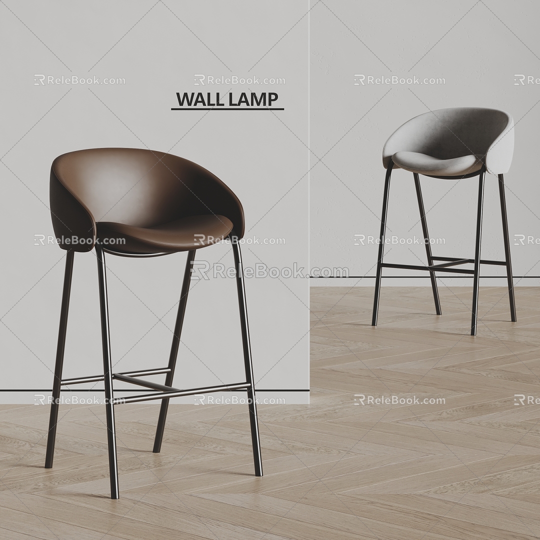 Wall Lamp Modern Bar Chair Leather Bar Chair model