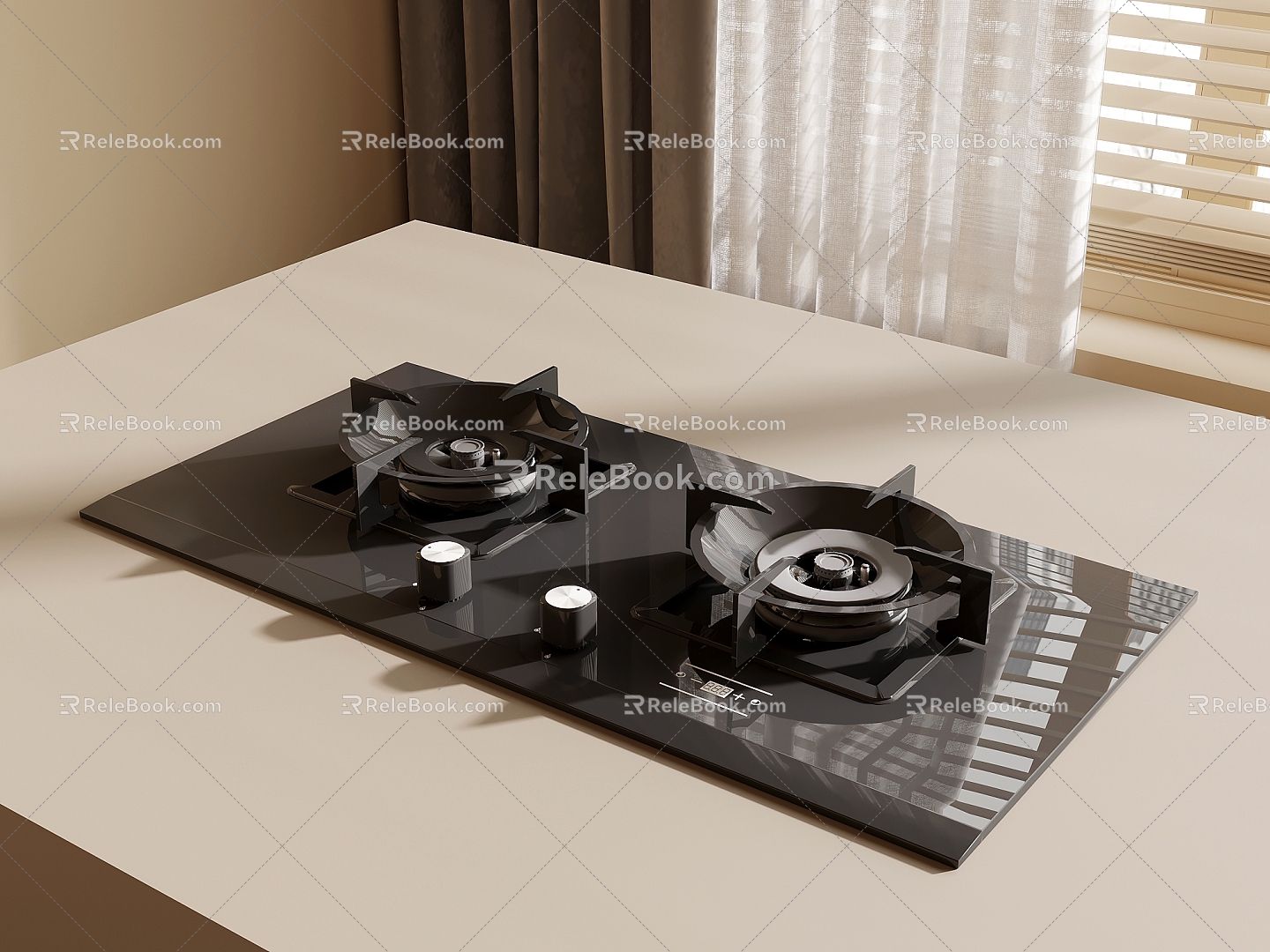 05 gas stove modern stove gas stove 3d model