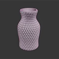 Modern White Ceramic Vase With Honeycomb Texture On Black Background