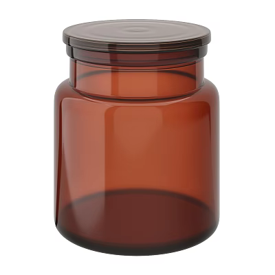 Brown Glass Spice Jar With Lid For Kitchen Storage And Organization 3d model