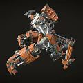 Boxing Robot Attack Robot Warrior Mechanical Warfighter Mechar Warrior Future Warrior Low Face Number Low Model Simple Model Game Movie Level Realistic 3d model