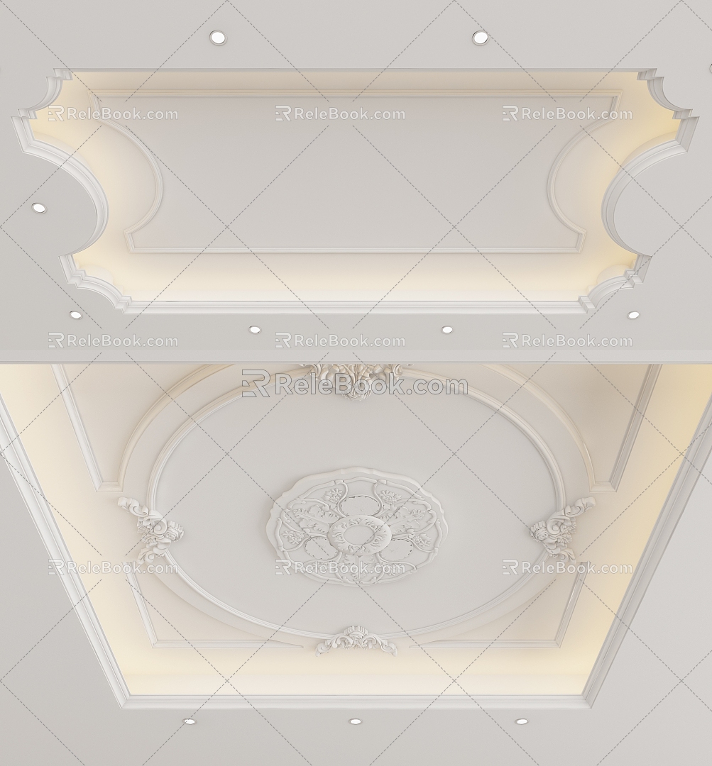 European-style ceiling 3d model