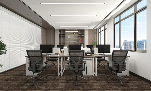 modern public office area office 3d model