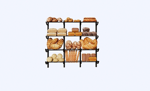 Modern display stand bread food display stand 3d model