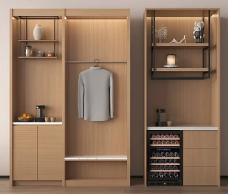 modern wardrobe open wardrobe 3d model