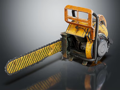 Modern chainsaw power tools 3d model Modern chainsaw power tools 3d model