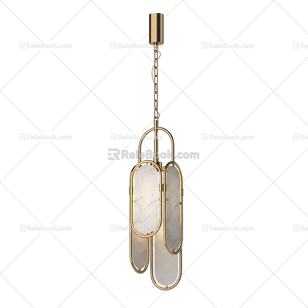 Modern Light Luxury Chandelier Small Chandelier 3d model