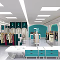 Modern Clothing Store Interior With Bright Lighting Clothing Racks And Fashion Apparel