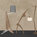 Modern Floor Table Lamp Log Floor Table Lamp Combination Table Lamp 3d model