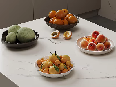 Modern Fruit Plate 3d model