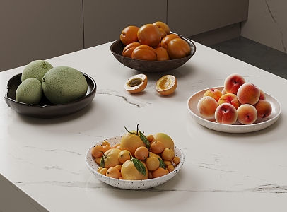 Modern Fruit Plate 3d model