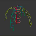 Colorful Outdoor Sports Play Equipment With Spiral Slide Arched Frames And Ladders
