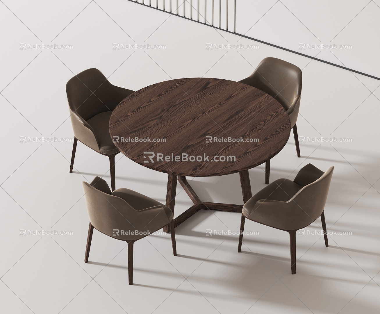 Modern Dining Table and Chair 3d model