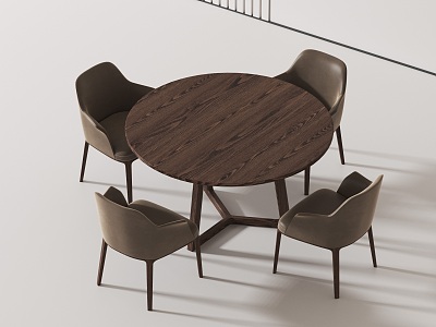 Modern Dining Table and Chair 3d model