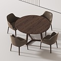 Modern Dining Table and Chair 3d model