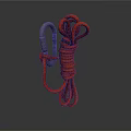 Durable Red Rope With Metal Carabiner For Home Daily Necessities Use