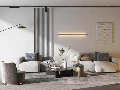 modern living room 3d model