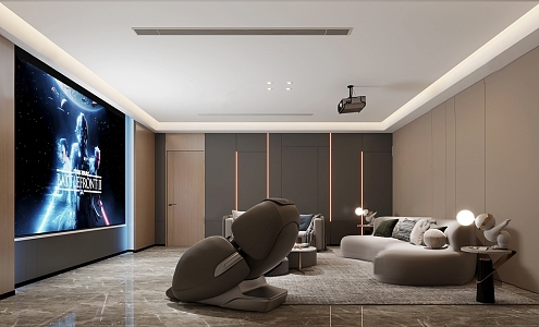 Modern AV Room Home AV Room 3d model