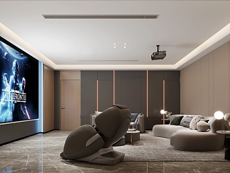 Modern AV Room Home AV Room 3d model