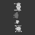 Intelligent Machine With Multiple Mechanical Legs White Black Cannons And Futuristic Design