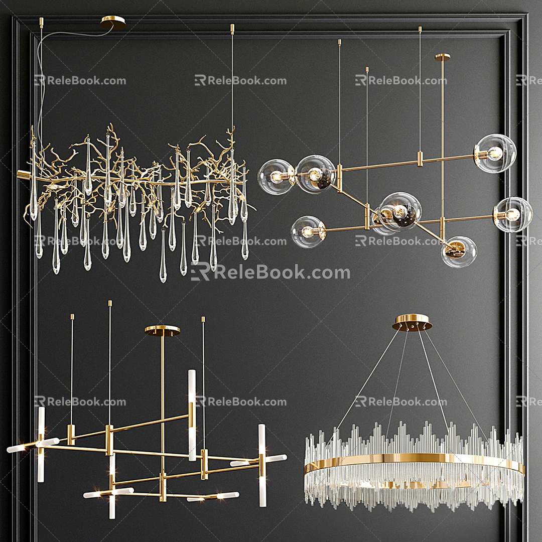 Light Luxury Chandelier Chandelier Combination model