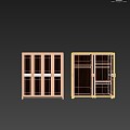 New Chinese Style Bedroom Wardrobe 3d model