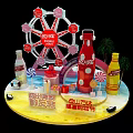 Coca-Cola Promotion Display With Ferris Wheel Candy Trees And Festival Elements