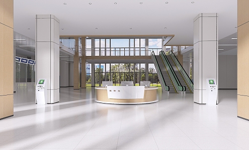 Modern Hospital Hall 3d model