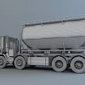 SILTEK International White Tanker Truck With Ladder And Multiple Wheels