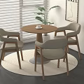 Dining table and chair combination 3d model