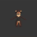 Adorable Anthropomorphic Fox Detective Character Wearing Trench Coat Vest And Fedora Hat