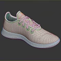 White Lightweight Sports Shoes With Lace Up Design And Comfortable Sole