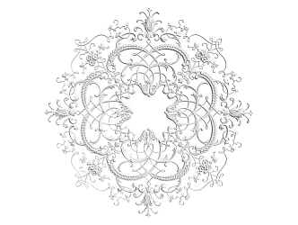 European-style lamp panel gypsum component carved 3d model