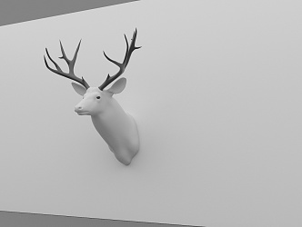 Modern animal wall decoration deer head 3d model