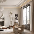 Elegant Living Room Interior Design With Fireplace Chandelier Sofa Artwork And Area Rug