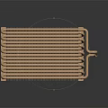 High-Quality Copper-Colored Automotive Radiator with Fins and Tubes for Vehicle Cooling System