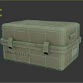 Beige Hard Shell Storage Box With Lock Clasp And Label For Household Supplies