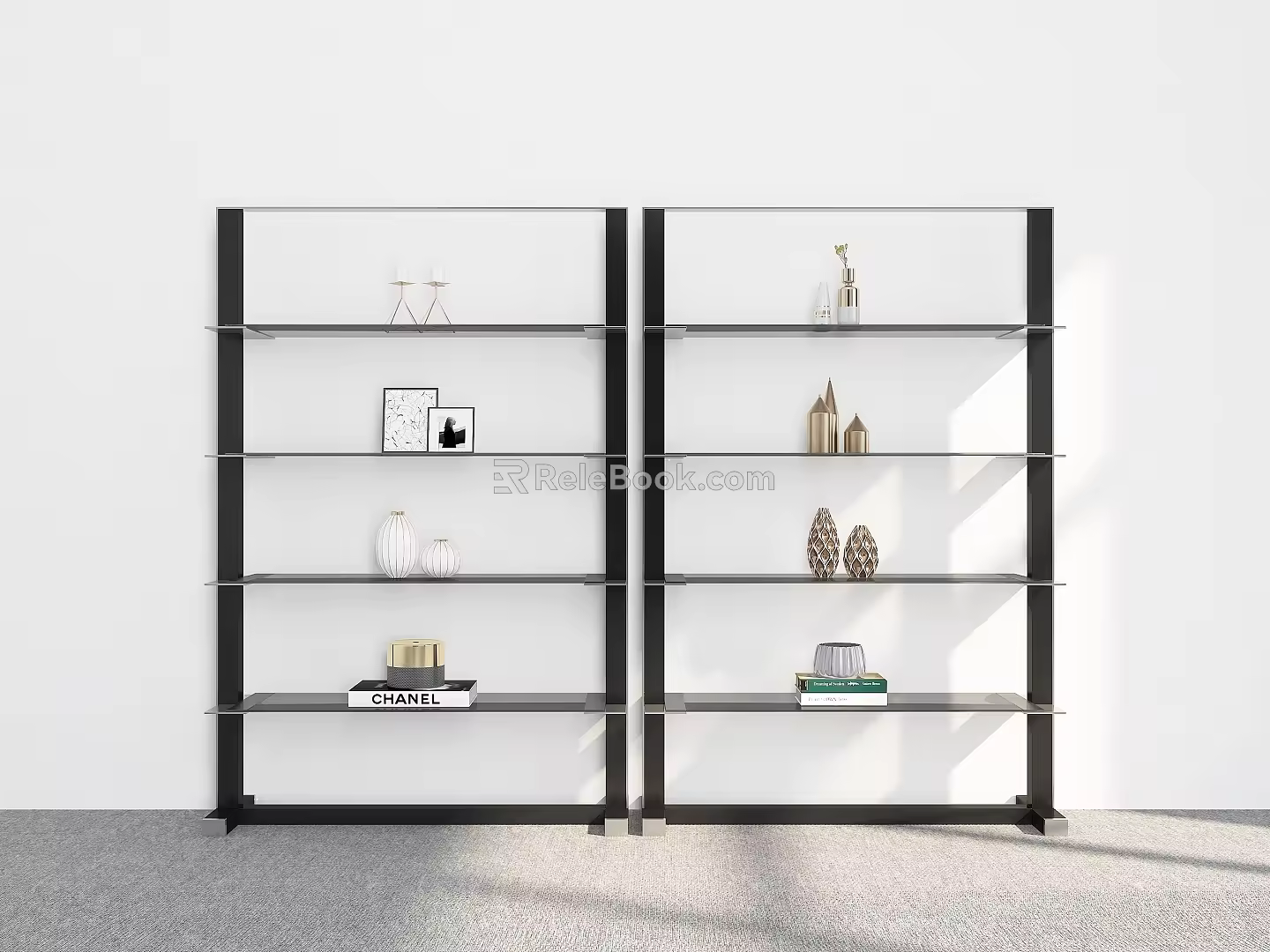 Bookshelf Ornaments Bookshelf Decorative Storage Rack Decorative Rack Bookshelf Shelf 3d model