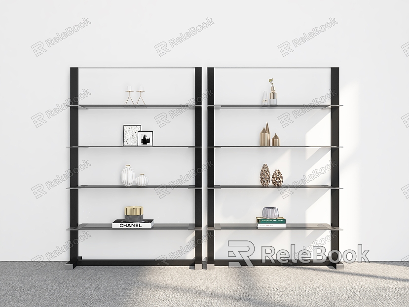 Bookshelf Bookshelf Ornaments Bookshelf Decorative Storage Rack Decorative Rack Bookshelf Shelf model