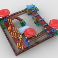 LEGO toy blocks playground amusement park 3d model