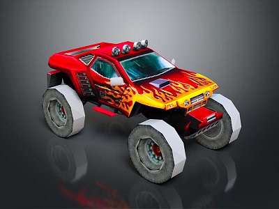 Modern all-terrain vehicle toy car four-wheeler beach car 3d model