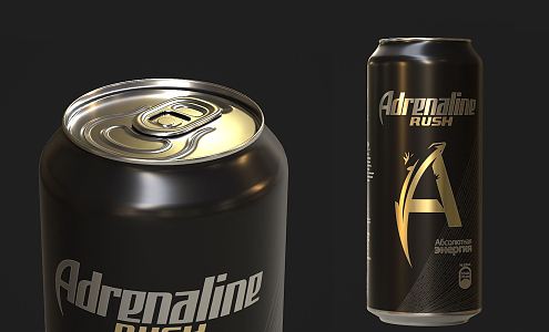 Modern beverage cans 3d model