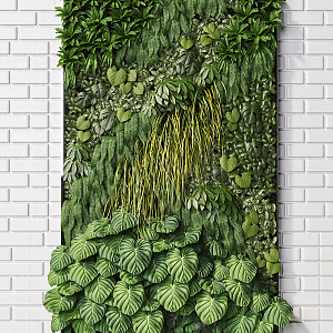 Modern Plant Wall 3d model