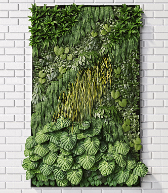 Modern Plant Wall 3d model