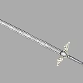 Ornate Decorative Sword With Silver Engraved Blade And Elegant Hilt Design