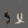 Light Luxury Chandelier Chandelier Combination 3d model
