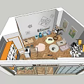 DORMICHONG Pet Play Area With Wall Paintings Cat Tree Pet Beds Shelves And Plants