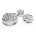 Three Golden Textured Irregular Shaped Coffee Tables For Contemporary Home Decor
