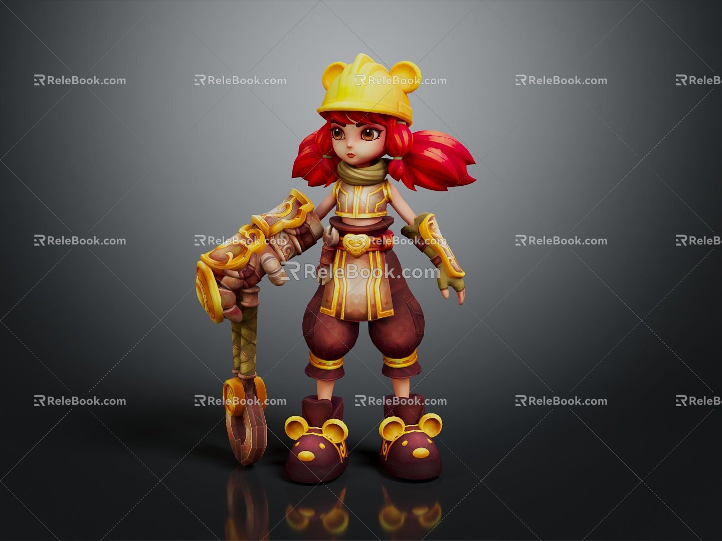 Modern Game Character Woman Warrior Cartoon Warrior Cartoon Character Cartoon Beauty model